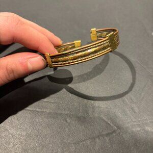 Vintage African Copper & Brass Twist Bracelet – Handmade, Unisex, Open Bangle